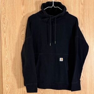 Carhartt Black Relaxed Fit Logo Hoodie Sweatshirt